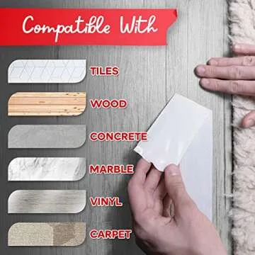 XFasten Carpet Tape - No Residue Rug Tape for Secure Floors