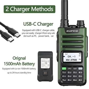 Long Range BAOFENG GM-15 Pro GMRS Radio with NOAA Alerts