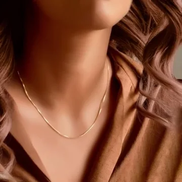 Rumgey Dainty Chain Necklace - 18K Gold Elegance for Daily Wear