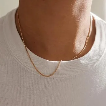 Rumgey Dainty Chain Necklace - 18K Gold Elegance for Daily Wear