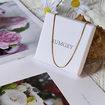Rumgey Dainty Chain Necklace - 18K Gold Elegance for Daily Wear