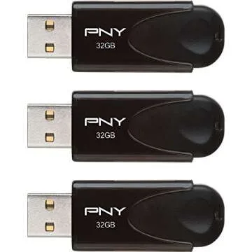 PNY 32GB Attaché 4 USB 2.0 Flash Drive 3-Pack