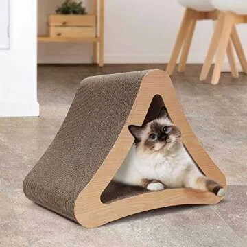 Eco-Friendly 3-Sided Cat Scratching Post for All Cats