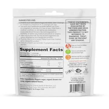 Tummydrops USDA Organic Double Ginger Peach, 33 lozenges