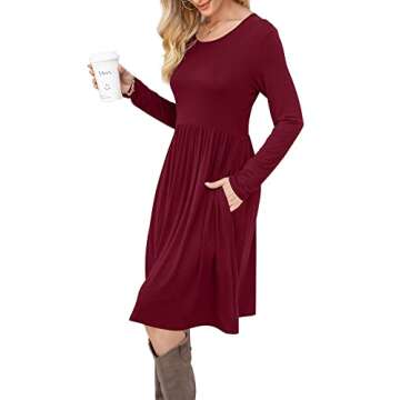 Stylish DB MOON Casual Dress with Pockets for Women
