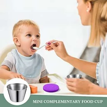 Potchen 20 Pack Stainless Steel Dipping Cups with Lid