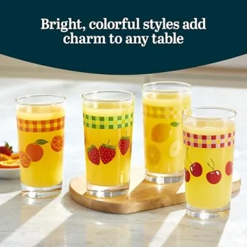 Libbey Vintage Juice Glasses Set of 4 for Stylish Sipping