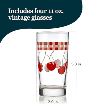 Libbey Vintage Juice Glasses Set of 4 for Stylish Sipping