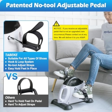 TABEKE Mini Exercise Bike - Portable Pedal Exerciser for All