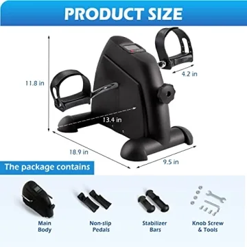 TABEKE Mini Exercise Bike - Portable Pedal Exerciser for All