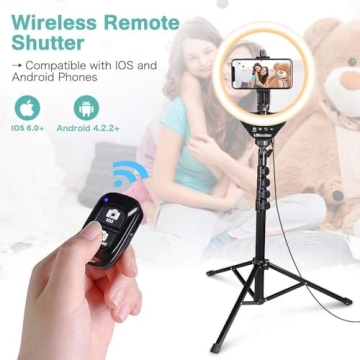 UBeesize 10’’ Ring Light with 62’’ Tripod Stand for Streaming