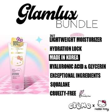Glam Lux Beauty Korean Skincare Bundle by Hello Kitty