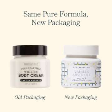 Beekman 1802 Whipped Body Cream, Vanilla Absolute - Scented - 8 oz - Intensely Hydrating & Softens Skin - With Goat Milk - Good for Sensitive Skin - Cruelty Free
