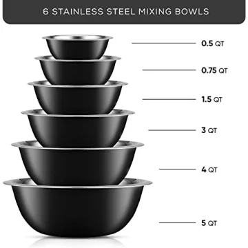 JoyJolt Stainless Steel Mixing Bowl Set for All Cooking Needs