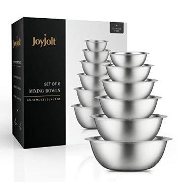 JoyJolt Stainless Steel Mixing Bowl Set for All Cooking Needs