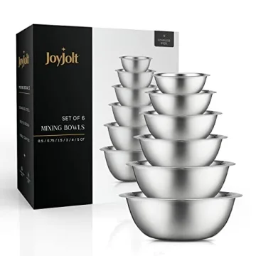 JoyJolt Stainless Steel Mixing Bowl Set for All Cooking Needs