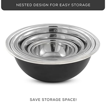 JoyJolt Stainless Steel Mixing Bowl Set for All Cooking Needs