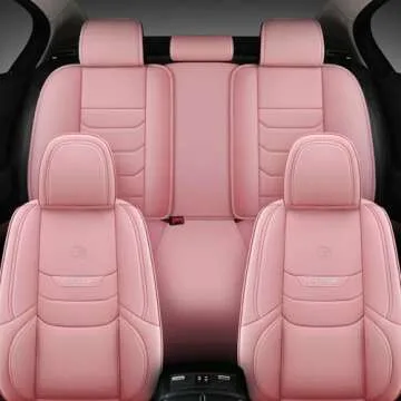 HAITOUR Universal Fit Full Coverage Leather Car Seat Covers for Cars Sedans Trucks SUVs,Waterproof L...
