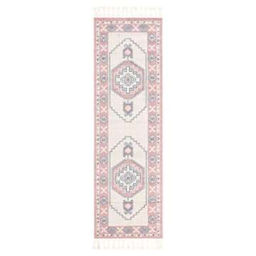 Well Woven Kendre Blush Tribal Medallion 2'3" x 7'3" Runner Rug