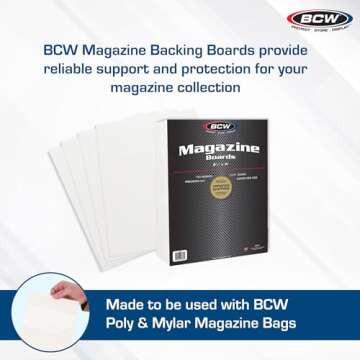 BCW Magazine Backing Boards - Premium Acid-Free Protection for Collectors