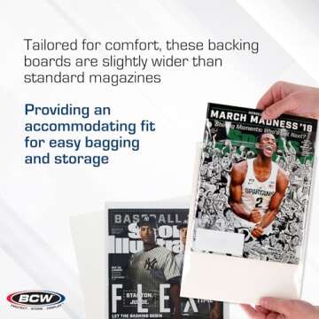 BCW Magazine Backing Boards – 100 Pack for Collectors