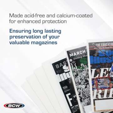 BCW Magazine Backing Boards – 100 Pack for Collectors