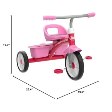 Radio Flyer Pink Rider Trike for Toddlers Outdoor Fun