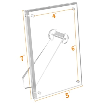 NIUBEE Acrylic 4x6 Picture Frame with Magnets for Displays