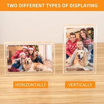 NIUBEE Acrylic 4x6 Picture Frame with Magnets for Displays