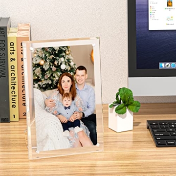 NIUBEE Acrylic 4x6 Picture Frame with Magnets for Displays