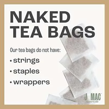J Mac Botanicals, Chamomile Tea Organic Tea Bags (100 count) Premium Organic Chamomile tea from the Egypt, Eco-Conscious Tea Bags with no strings, staples, or tags.