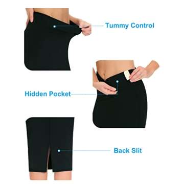 Stylish High Waist Tummy Control Pencil Skirt for Women
