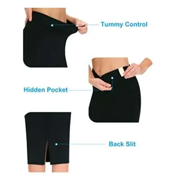 Stylish High Waist Tummy Control Pencil Skirt for Women