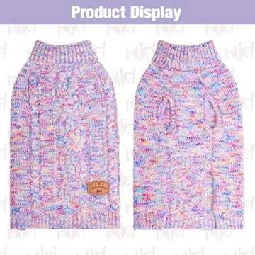 BEAUTYZOO Small Dog Sweater - Turtleneck Pullover for Cozy Winter Days