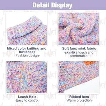 BEAUTYZOO Small Dog Sweater - Cute Turtleneck Pullover