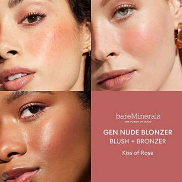 bareMinerals Gen Nude Blonzers, Blush + Bronzer Hybrid, Talc-Free, Buildable Luminous Finish, All Day Wear, Vegan