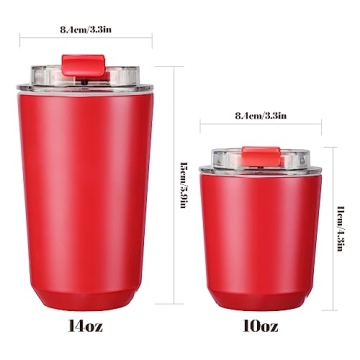 Puraville Insulated Tumblers - Travel Mug for Hot and Cold Drinks