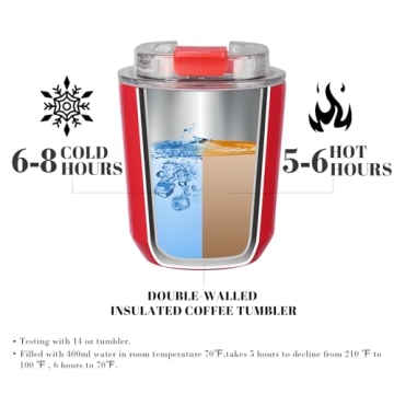 Puraville Insulated Tumblers - Travel Mug for Hot and Cold Drinks