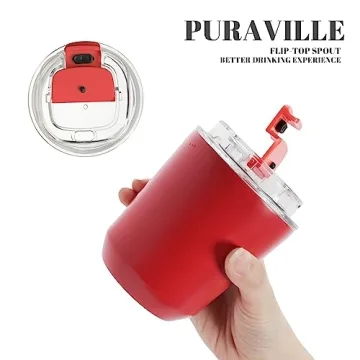 Puraville Insulated Tumblers - Travel Mug for Hot and Cold Drinks