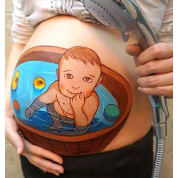 Face Paint Kit,12 Colors Professional Face Painting Tubes, Non-Toxic & Hypoallergenic Body Paint Hal...