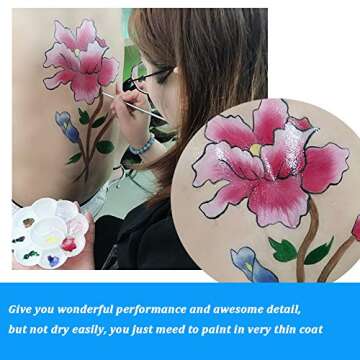 Face Paint Kit,12 Colors Professional Face Painting Tubes, Non-Toxic & Hypoallergenic Body Paint Halloween Makeup, Rich Pigment, Face Painting Kits (Great for Adult)