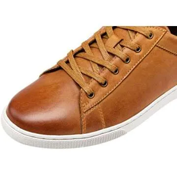 Jousen Men's Casual Shoes Leather Dress Sneakers Business Casual Shoes for Men Breathable Fashion Sn...