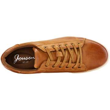 Jousen Men's Leather Dress Sneakers for Business Casual Style