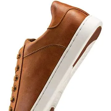 Jousen Men's Leather Dress Sneakers for Business Casual Style
