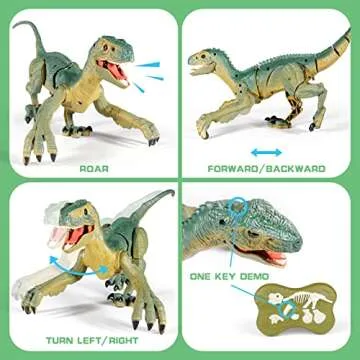 VERTOY Remote Control Dinosaur - Fun Toy for Kids 3-12