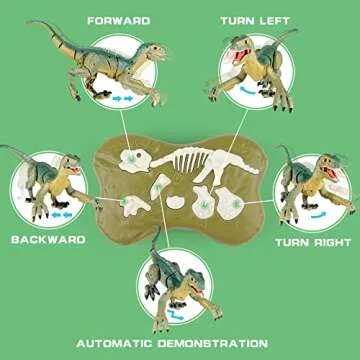 VERTOY Remote Control Dinosaur - Fun Toy for Kids 3-12