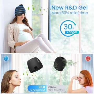 Comfortable Migraine Relief Cap for Hot and Cold Therapy