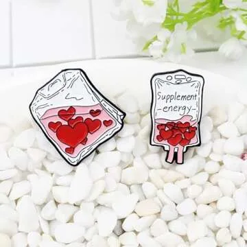 2 PCS Brooch Pins Medical Brooch Badge Lapel Pin Nurse Enamel Pins Cute Brooches Gifts for Medical Doctor Nurse Women Girls Graduation Student Pin