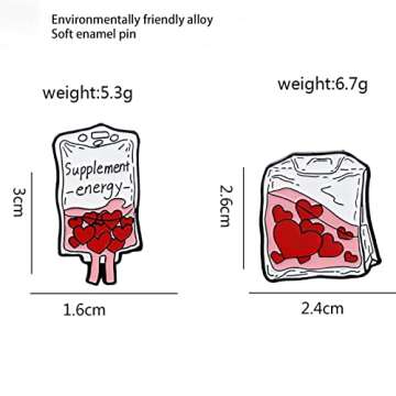 2 PCS Brooch Pins Medical Brooch Badge Lapel Pin Nurse Enamel Pins Cute Brooches Gifts for Medical Doctor Nurse Women Girls Graduation Student Pin