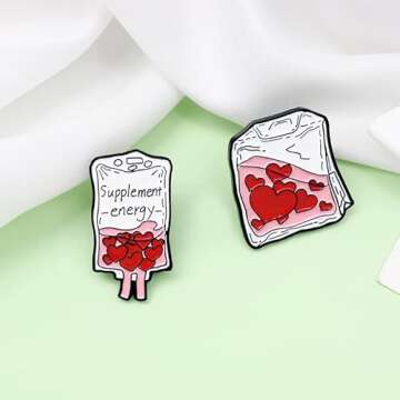 2 PCS Brooch Pins Medical Brooch Badge Lapel Pin Nurse Enamel Pins Cute Brooches Gifts for Medical Doctor Nurse Women Girls Graduation Student Pin